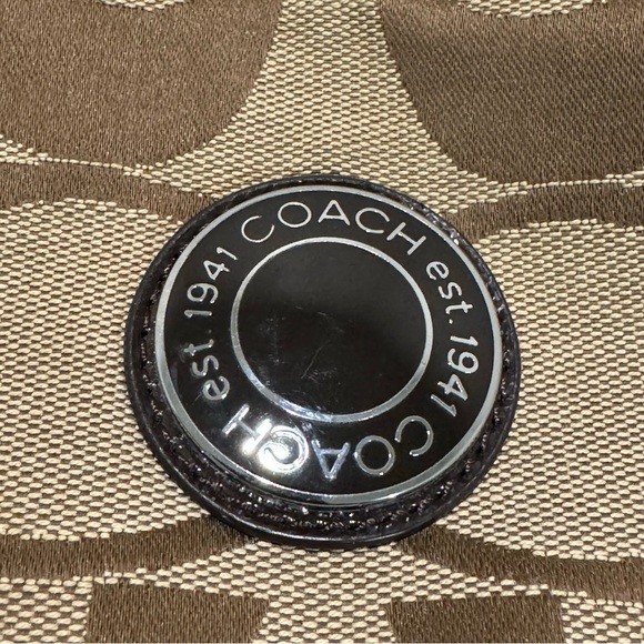 Coach Signature Stripe Crossbody File Bag Handbag Purse - Picture 3 of 11